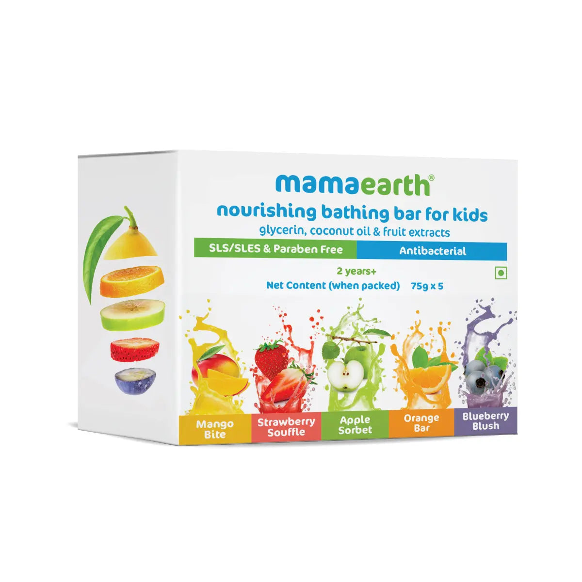 Mamaearth Nourishing Bathing Bar For Kids 5 Soaps in One Pack (75g Each)