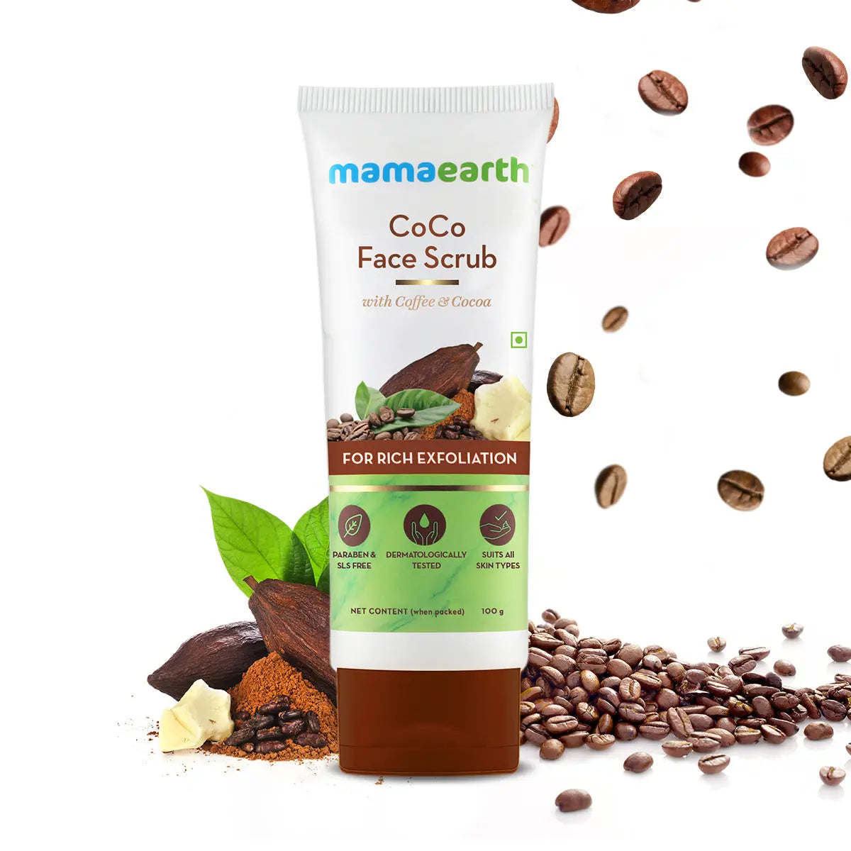 Coco Face Scrub With Coffee & Cocoa For Rich Exfoliation