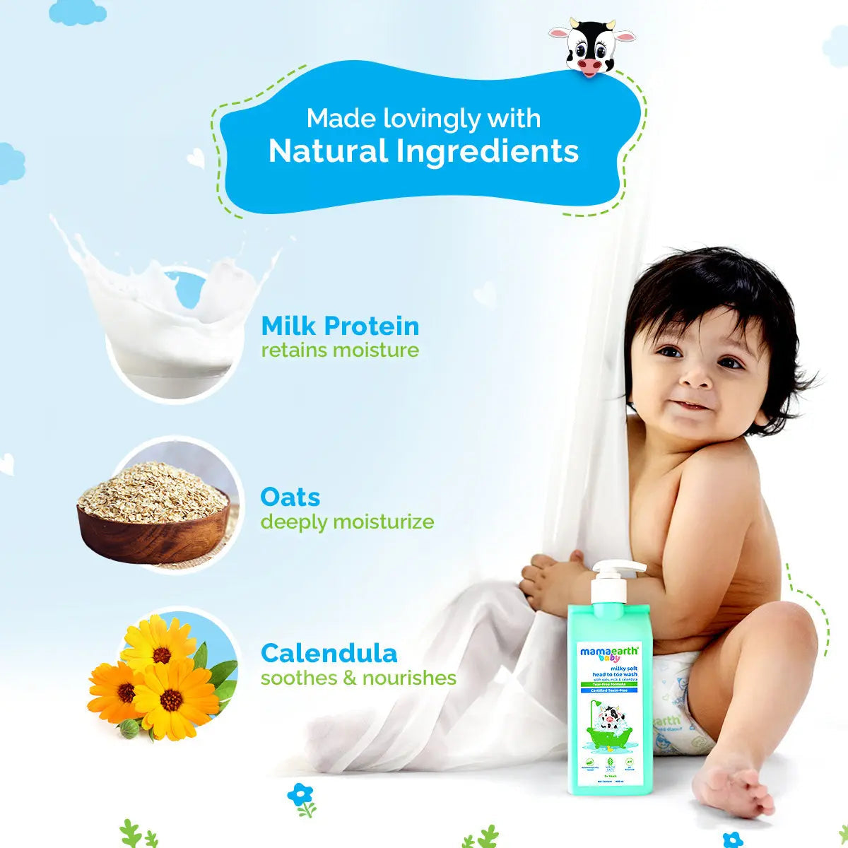 Mamaearth Baby MilkySoft Head To Toe Wash