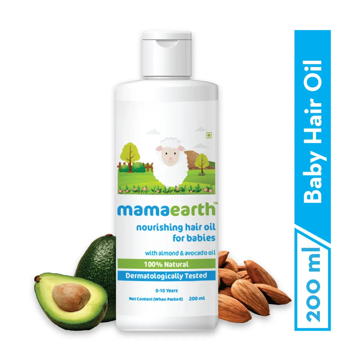 Mamaearth Nourishing Hair Oil for Babies with Almond & Avocado Oil 200 ml