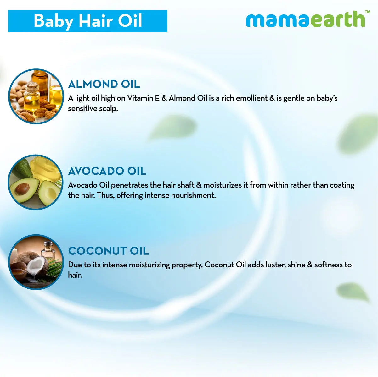 Mamaearth Nourishing Hair Oil for Babies with Almond & Avocado Oil 200 ml