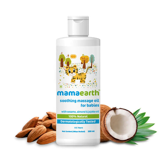 Mamaearth Soothing Massage Oil for Babies with Sesame Almond & Jojoba Oil 200 ml