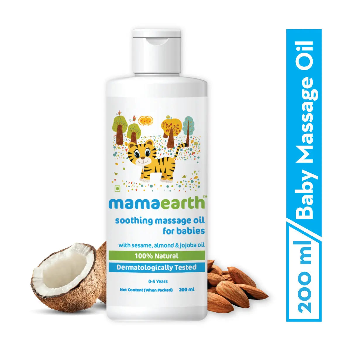 Mamaearth Soothing Massage Oil for Babies with Sesame Almond & Jojoba Oil 200 ml