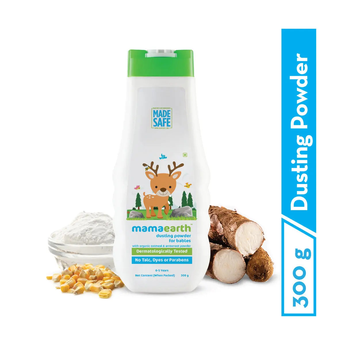 Mamaearth Dusting Powder with Organic Oatmeal & Arrowroot Powder for Babies 300 gm
