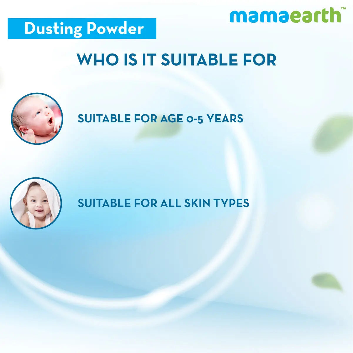 Mamaearth Dusting Powder with Organic Oatmeal & Arrowroot Powder for Babies 300 gm