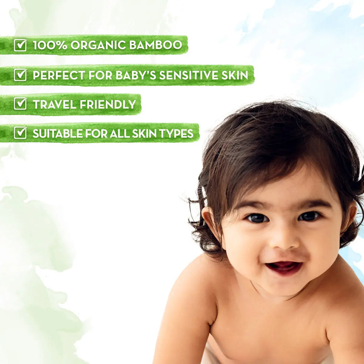 Mamaearth Organic Bamboo Based Baby Wipes 72 pcs