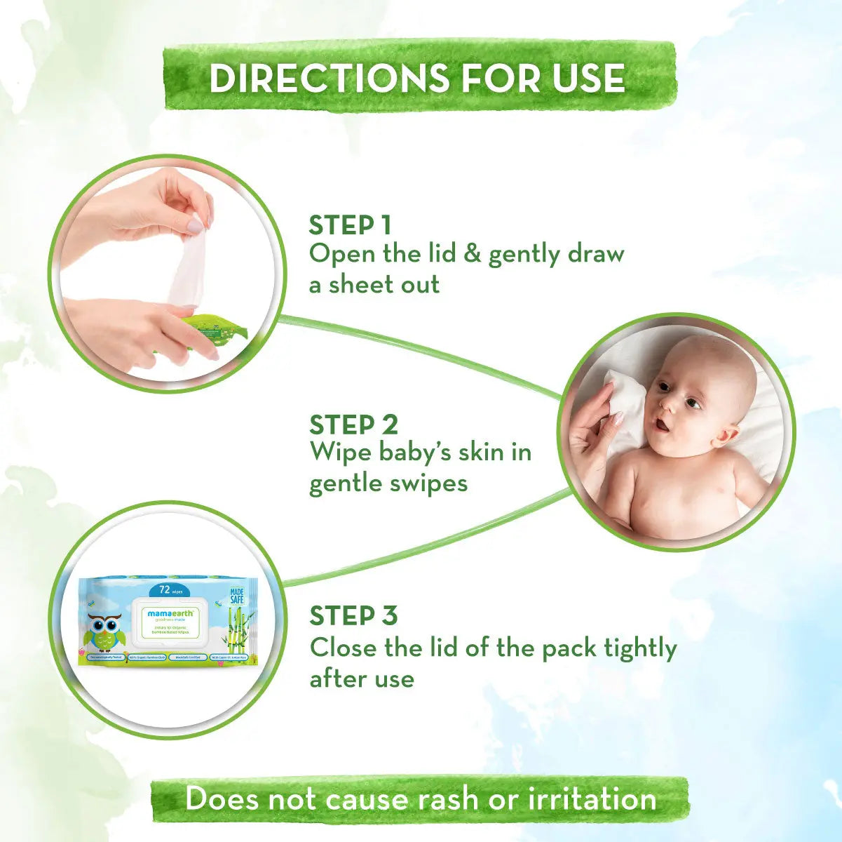 Mamaearth Organic Bamboo Based Baby Wipes 72 pcs