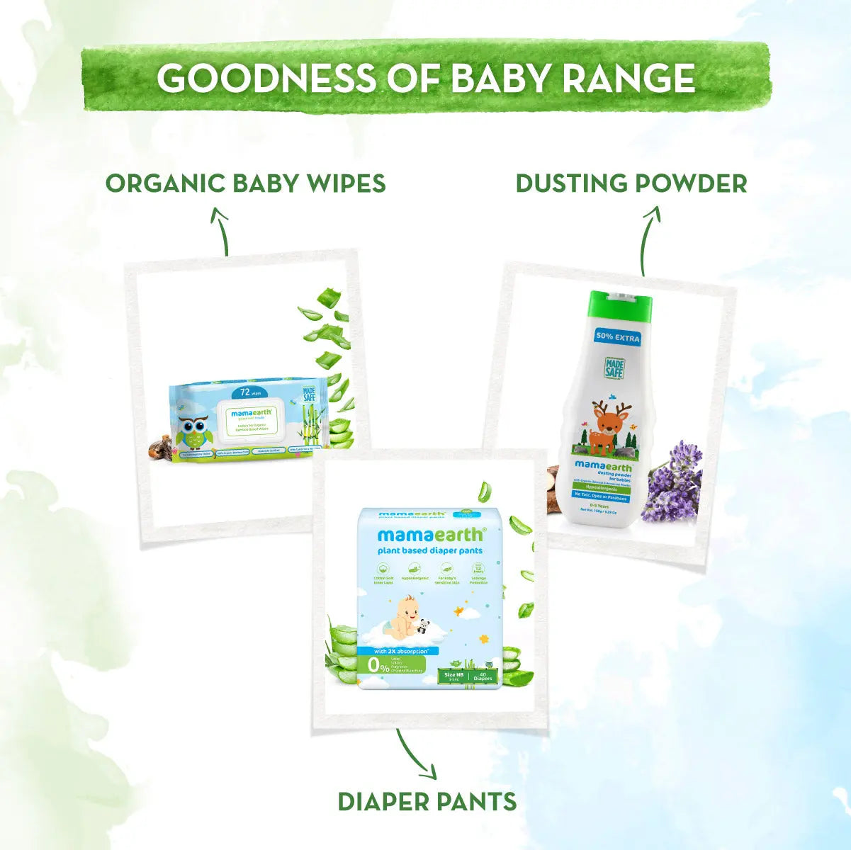 Mamaearth Organic Bamboo Based Baby Wipes 72 pcs