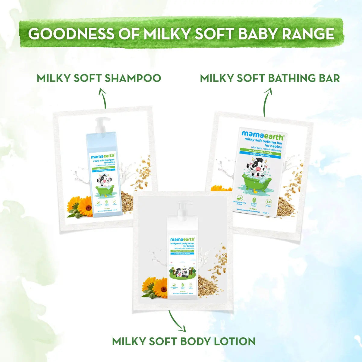 Mamaearth Milky Soft Bathing Bar For Babies 75g (Pack of 2)