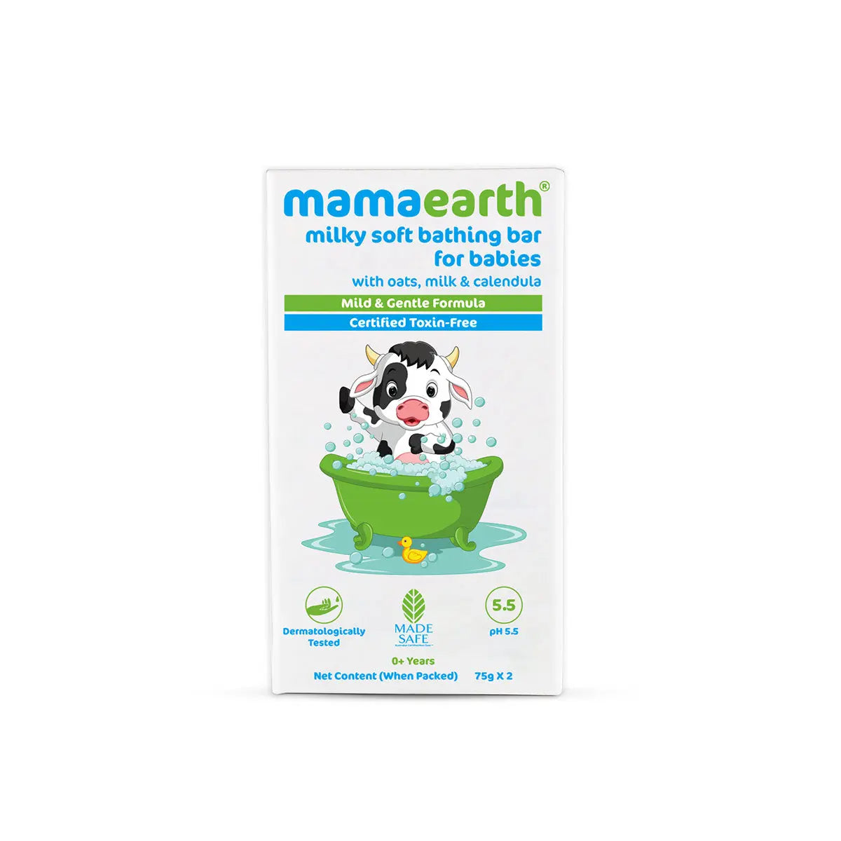 Mamaearth Milky Soft Bathing Bar For Babies 75g (Pack of 2)
