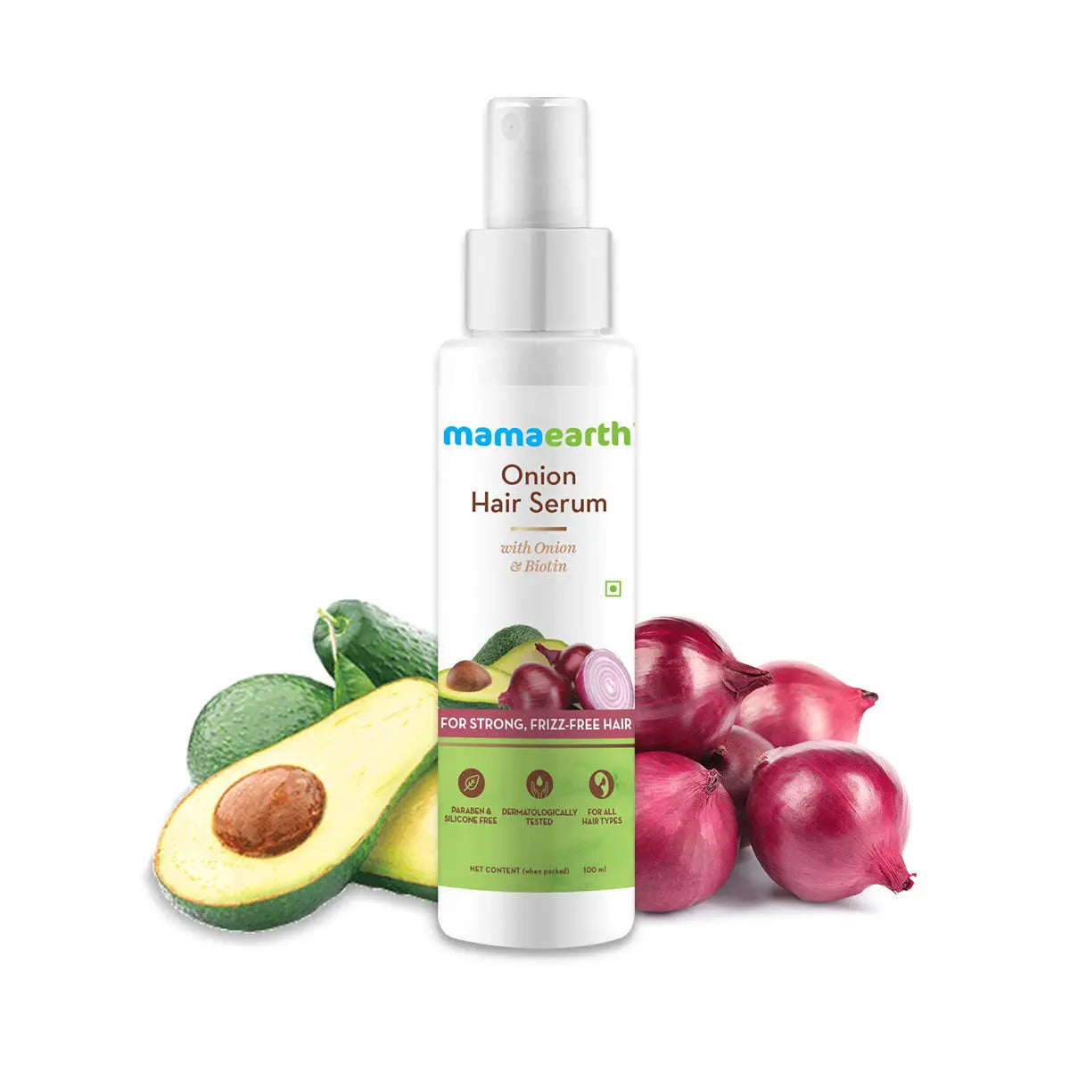 Mamaearth Onion Hair Serum with Onion & Biotin for Strong Frizz-Free Hair 100 ml
