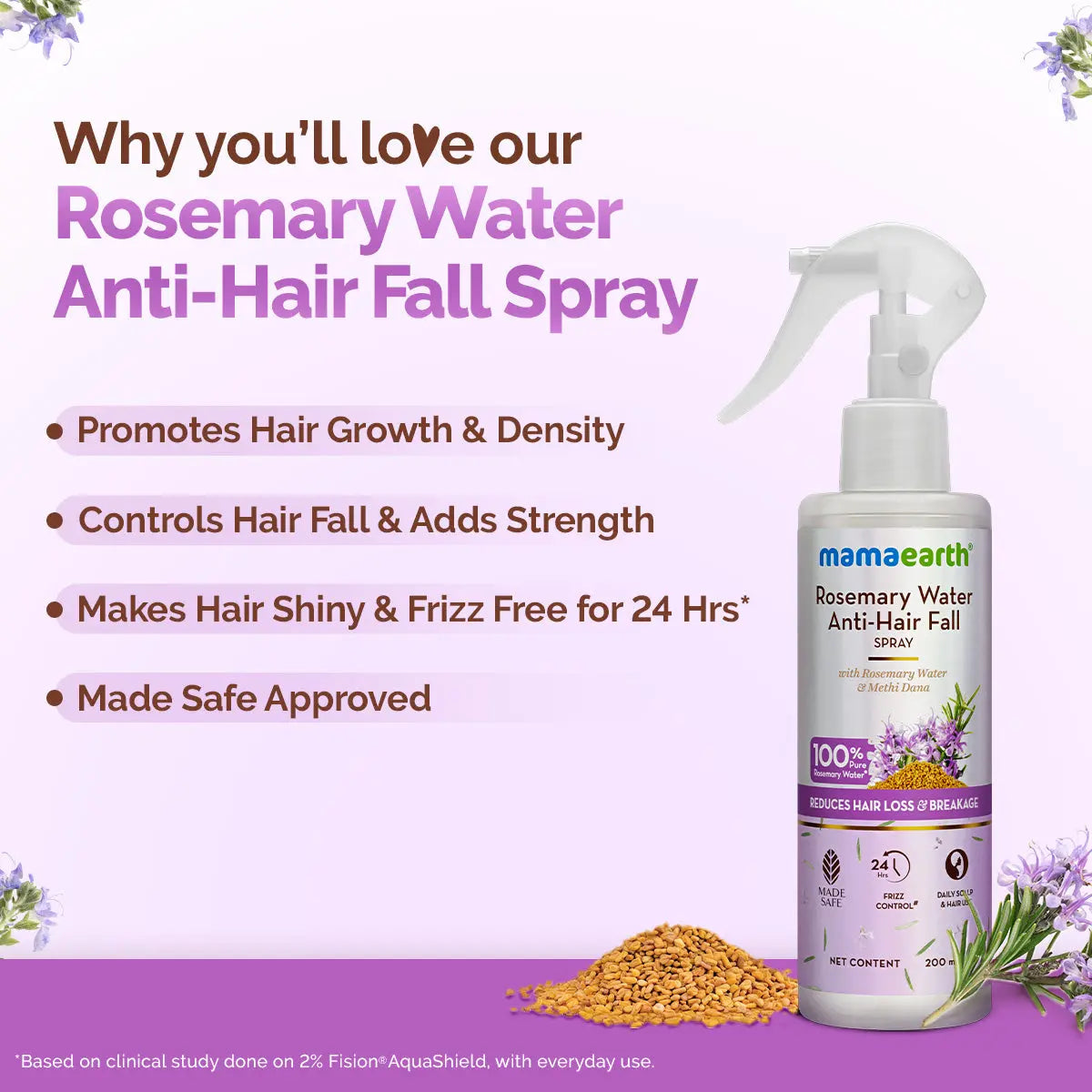 Mamaearth Rosemary Hair Spray For Anti Hair Fall -200 ml