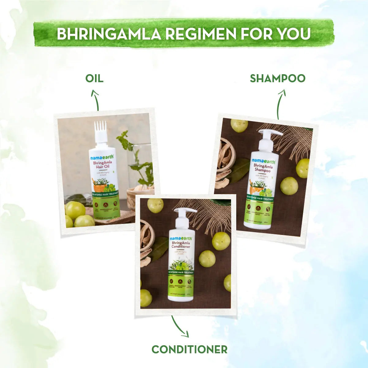 Mamaearth BhringAmla Shampoo with Bhringraj & Amla for Intense Hair Treatment 250 ml