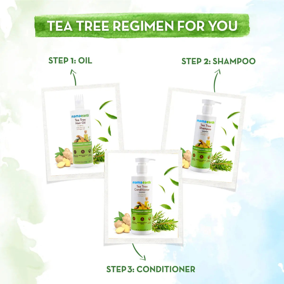 Tea Tree Conditioner With Tea Tree & Ginger Oil For Dandruff Free Hair