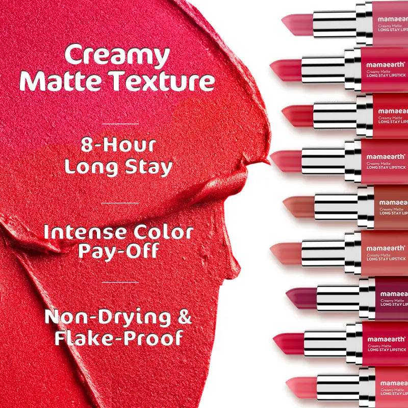 Mamaearth Creamy Matte Long Stay Lipstick - 03 Pink Rose