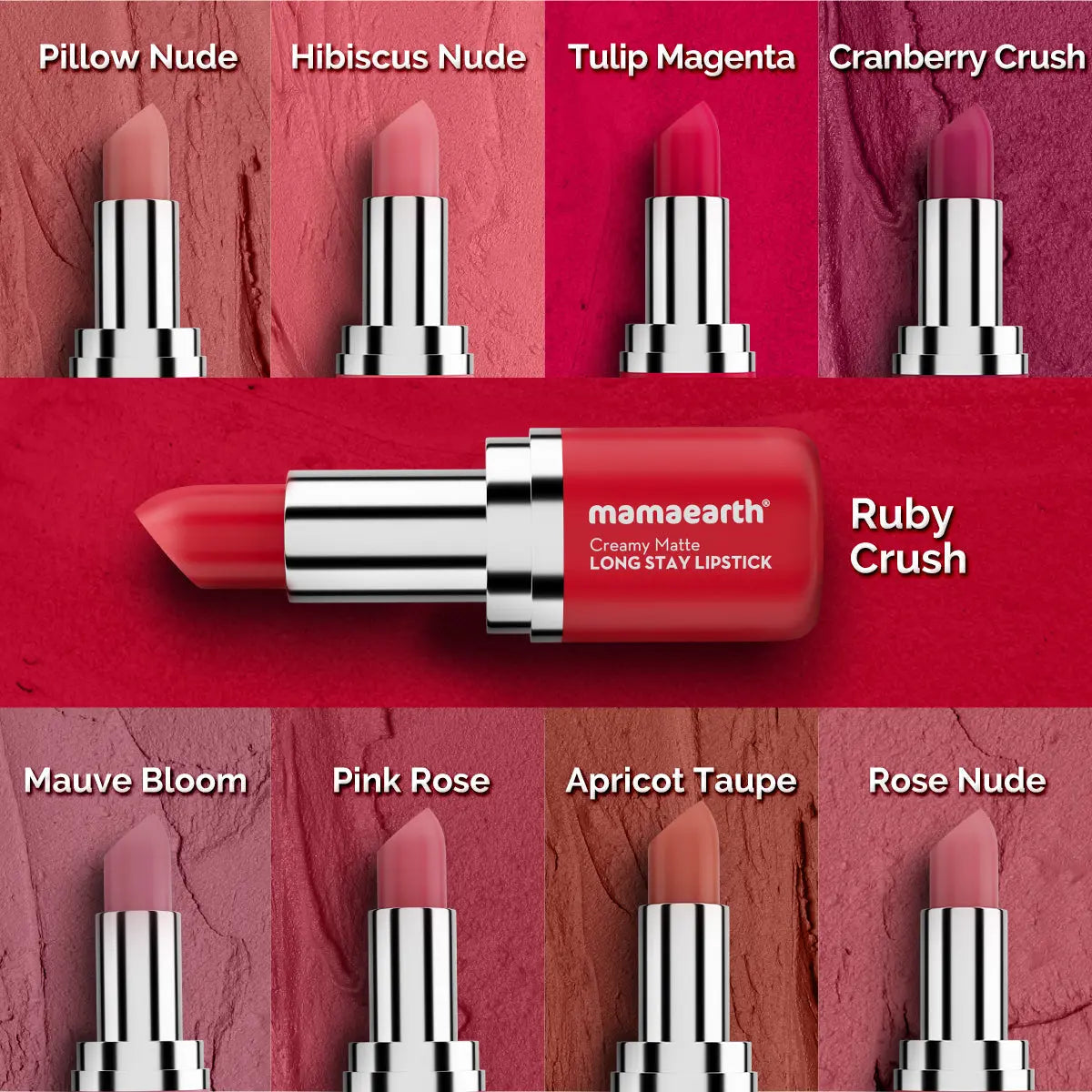 Mamaearth Creamy Matte Long Stay Lipstick - 08 Hibiscus Nude