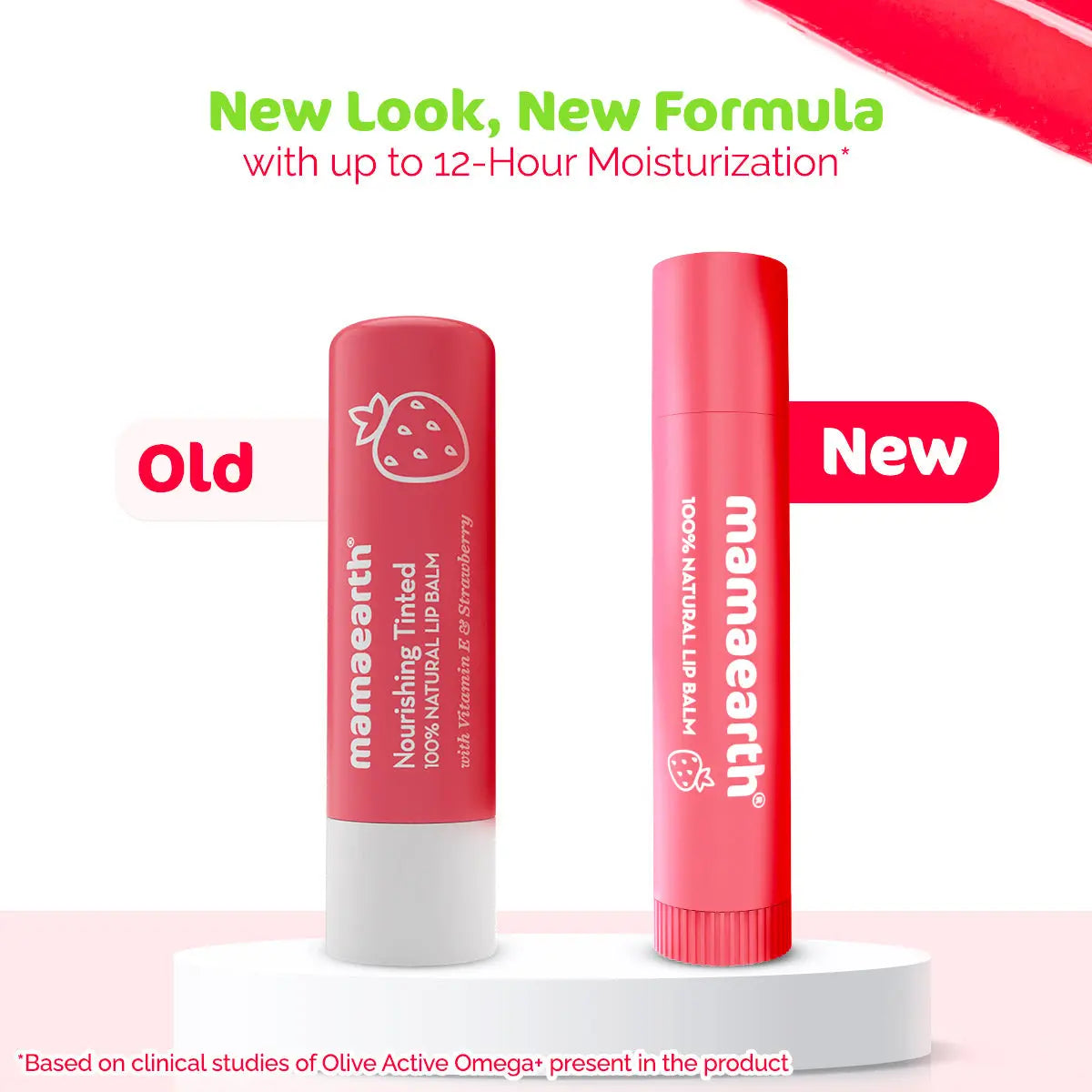 Mamaearth Nourishing Tinted 100% Natural Lip Balm with Vitamin E - Strawbery