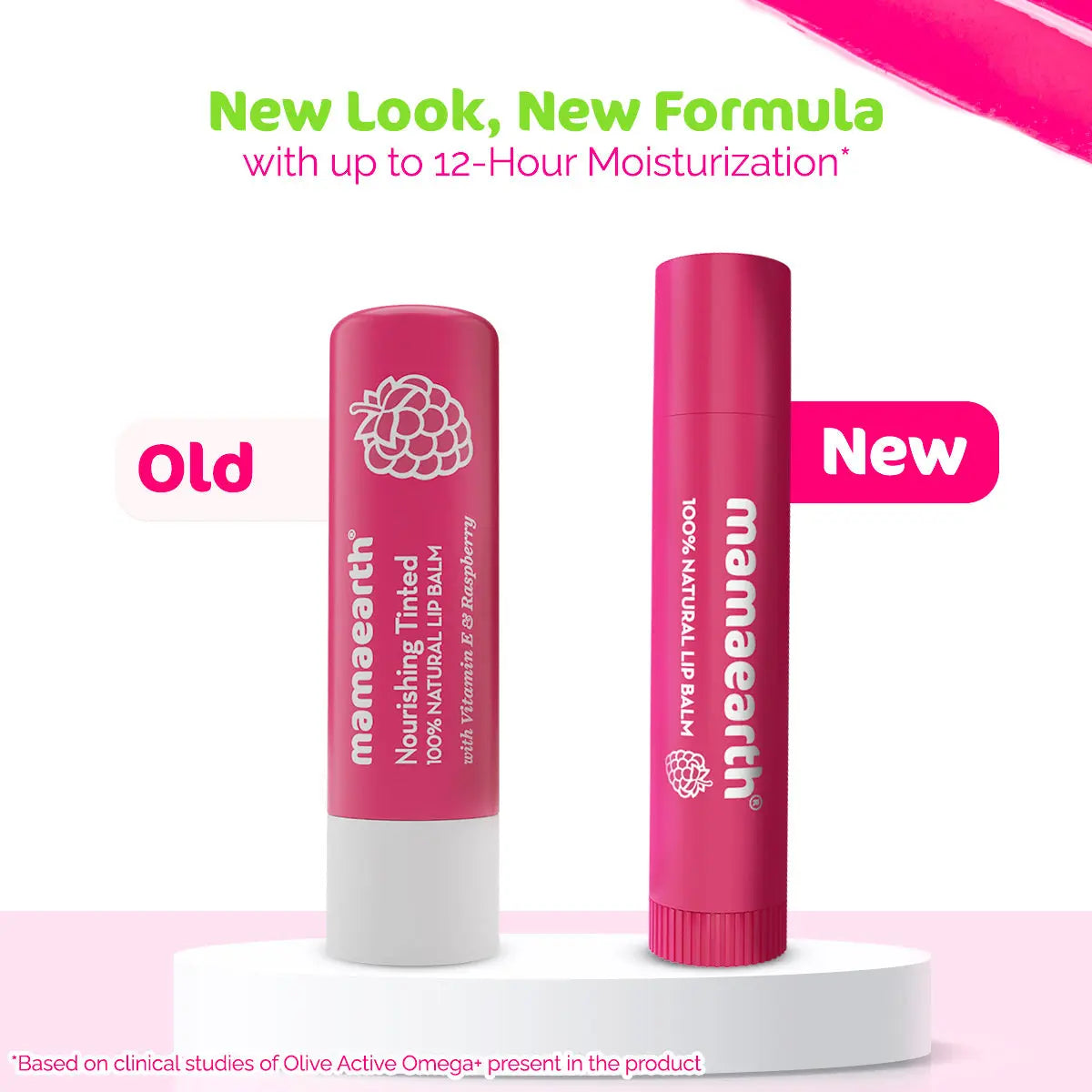 Mamaearth Nourishing Tinted 100% Natural Lip Balm with Vitamin - Raspberry