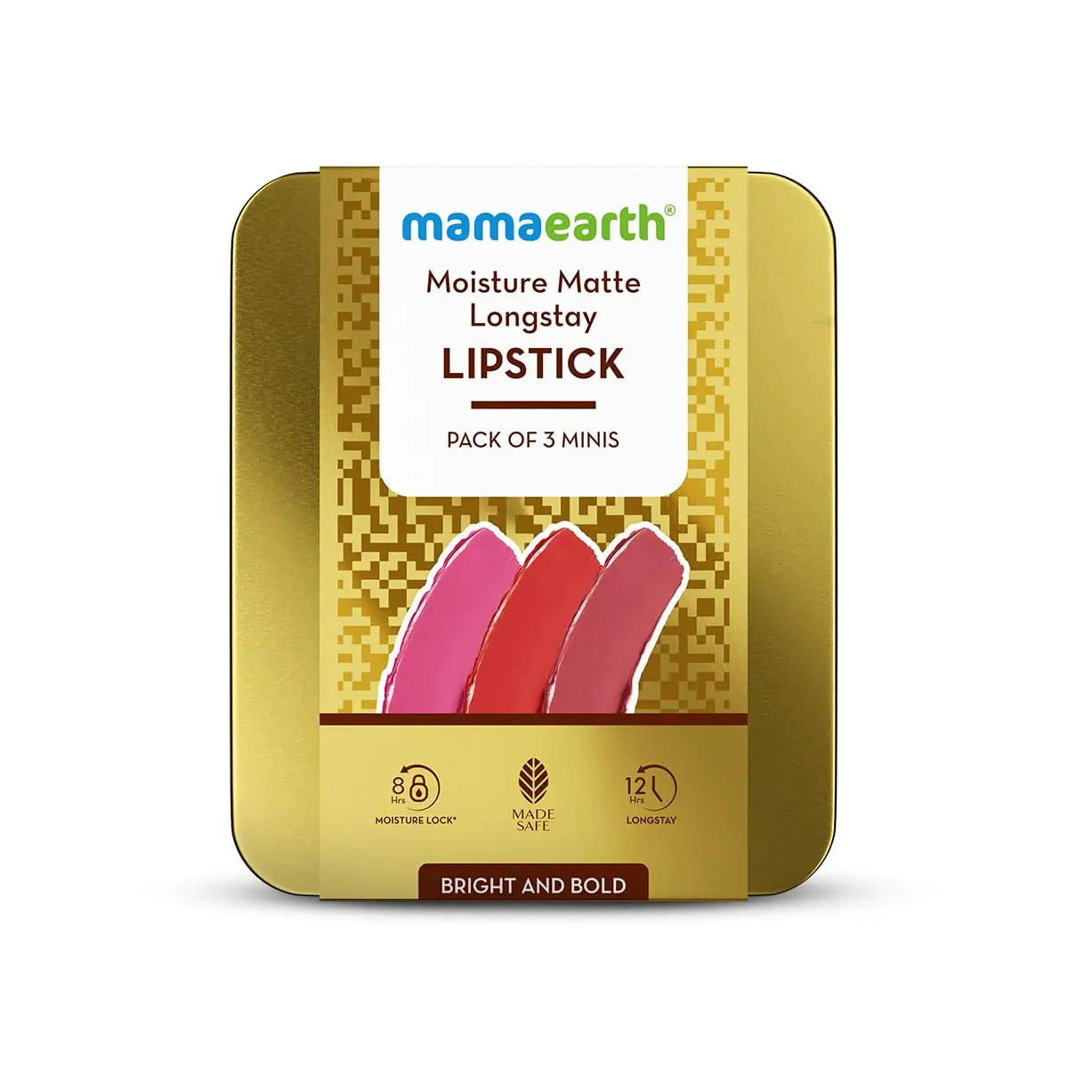 Moisture Matte Longstay Lipstick Pack Of 3 Minis - Bright And Bold (0.7 Gm Each)