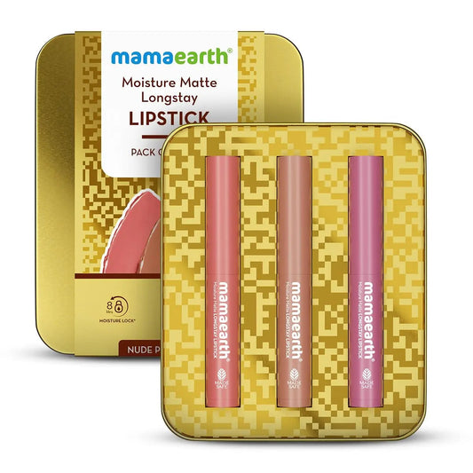 Moisture Matte Longstay Lipstick Pack Of 3 Minis - Nude Perfection (0.7 Gm Each)