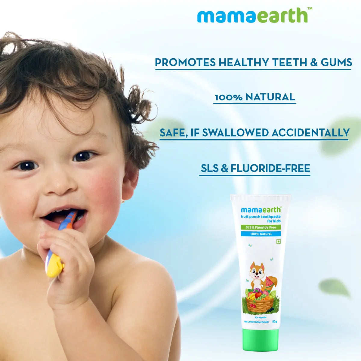 Mamaearth Fruit Punch Toothpaste For Kids 50 gm
