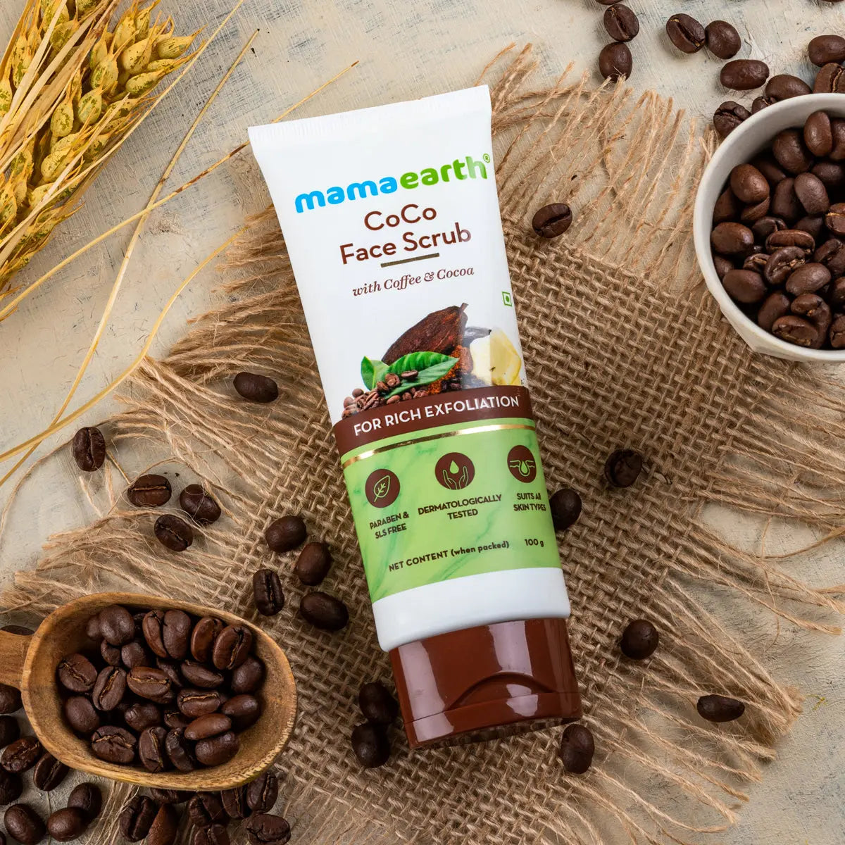 Coco Face Scrub With Coffee & Cocoa For Rich Exfoliation