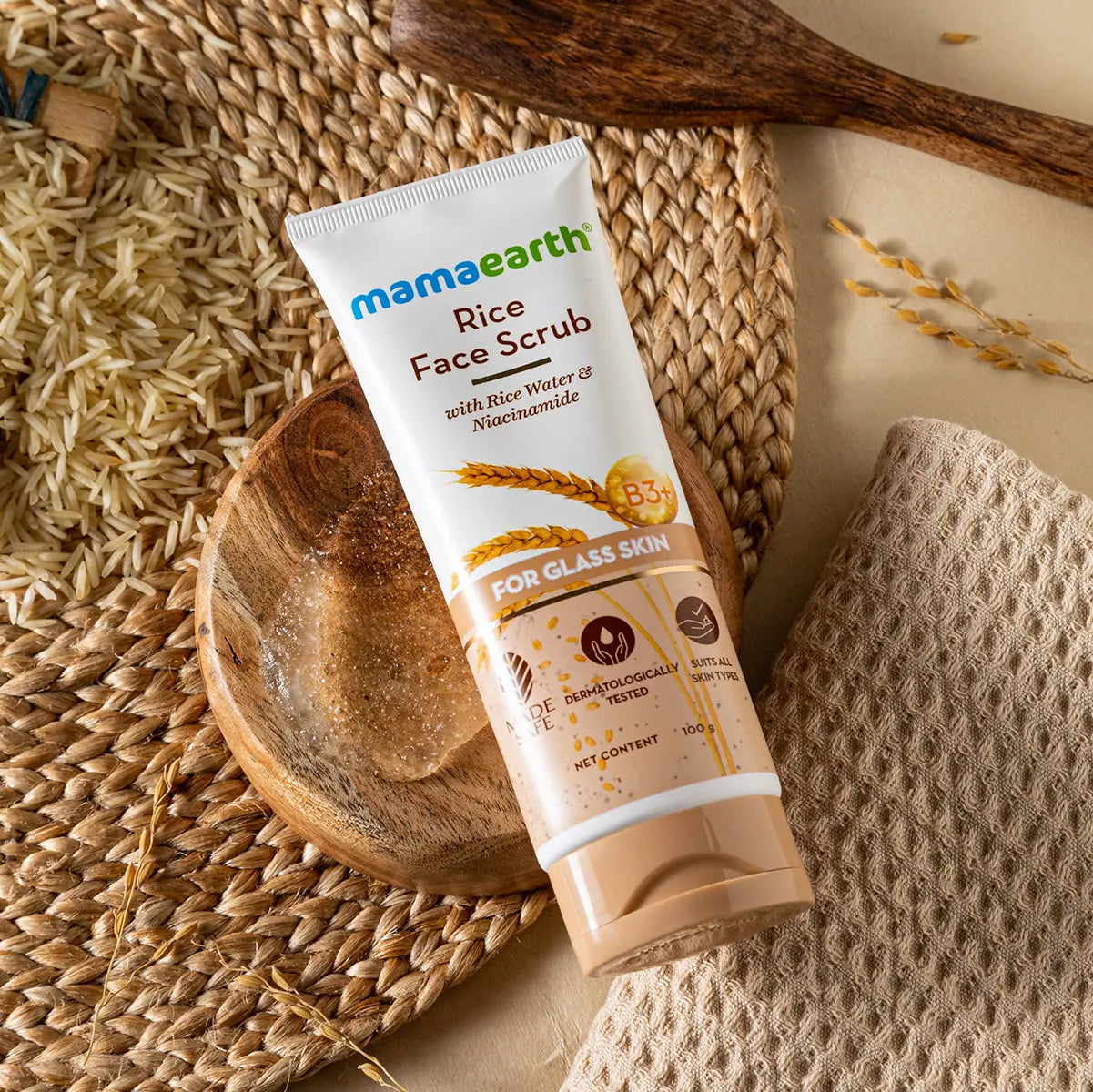 Mamaearth Rice Face Scrub 100 gm