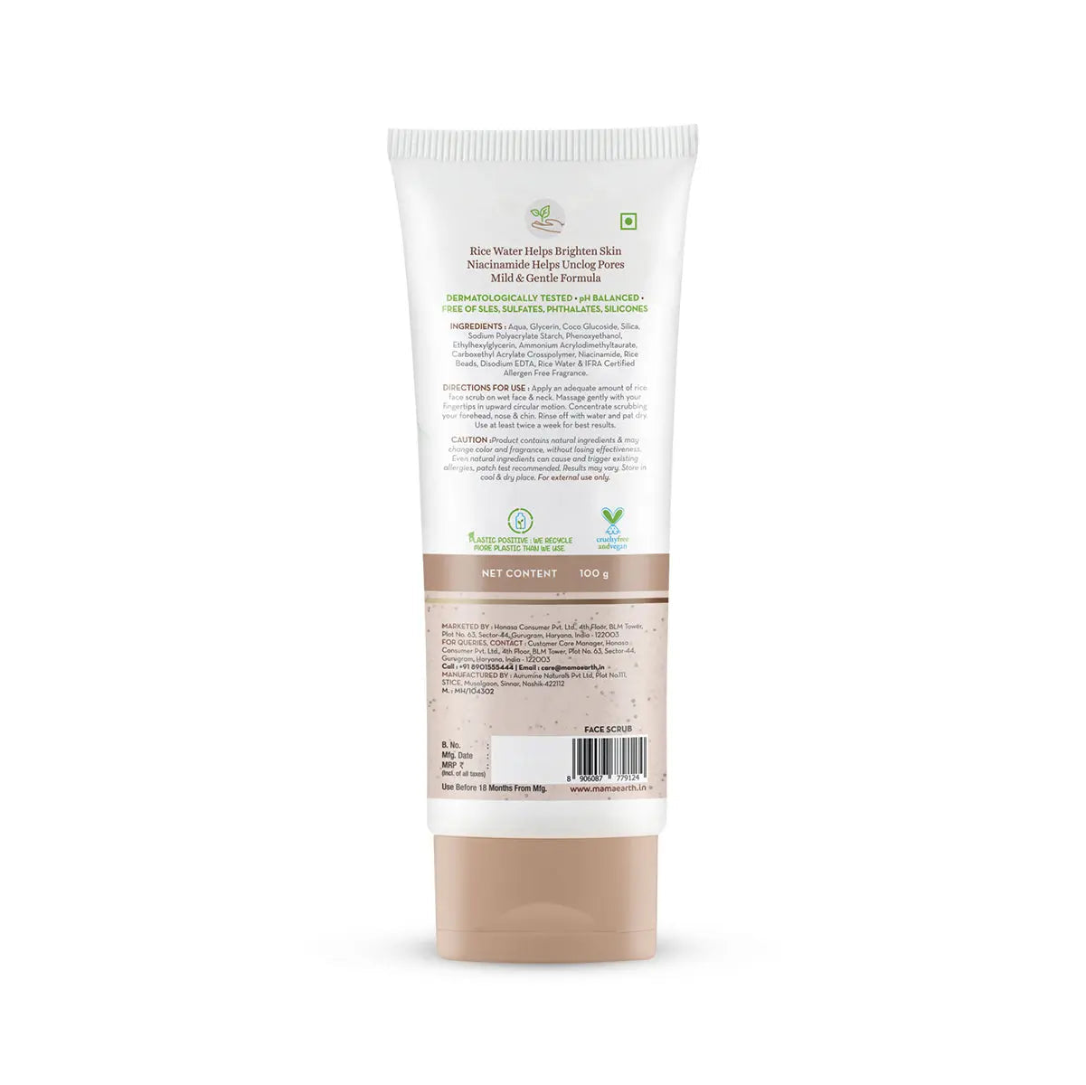 Mamaearth Rice Face Scrub 100 gm