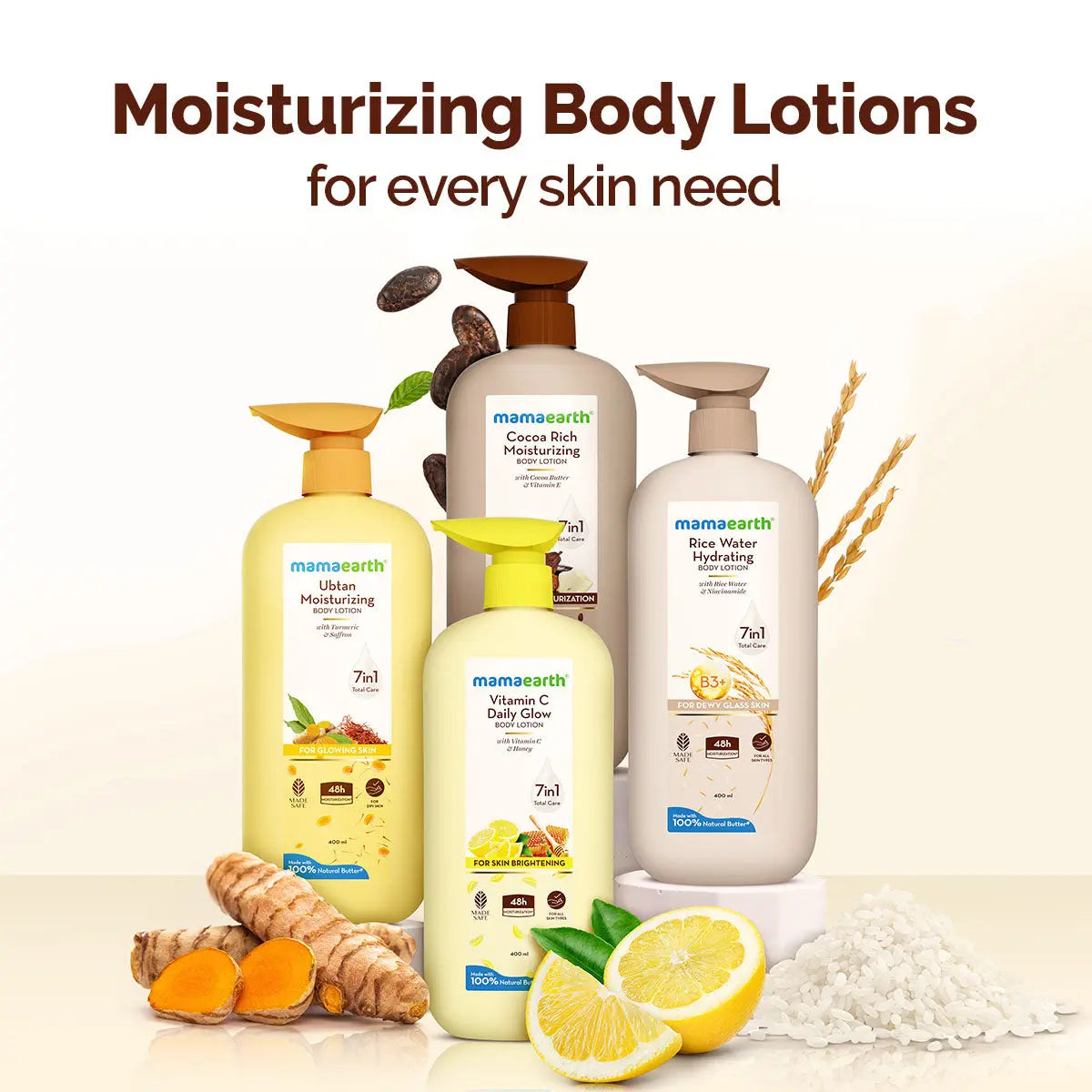 Mamaearth Ubtan Moisturizing Body Lotion