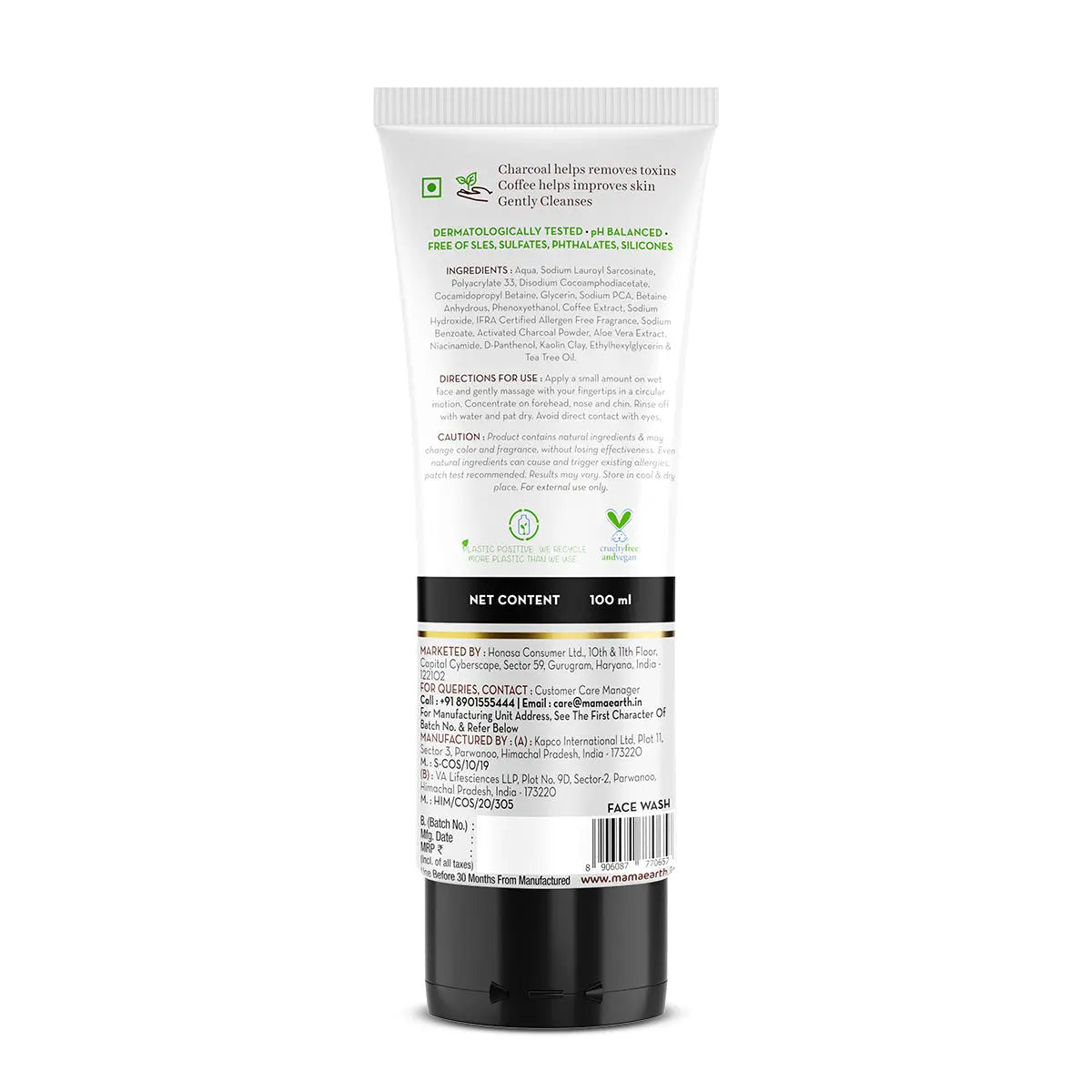 Mamaearth Charcoal Facewash for oil control 100 ml