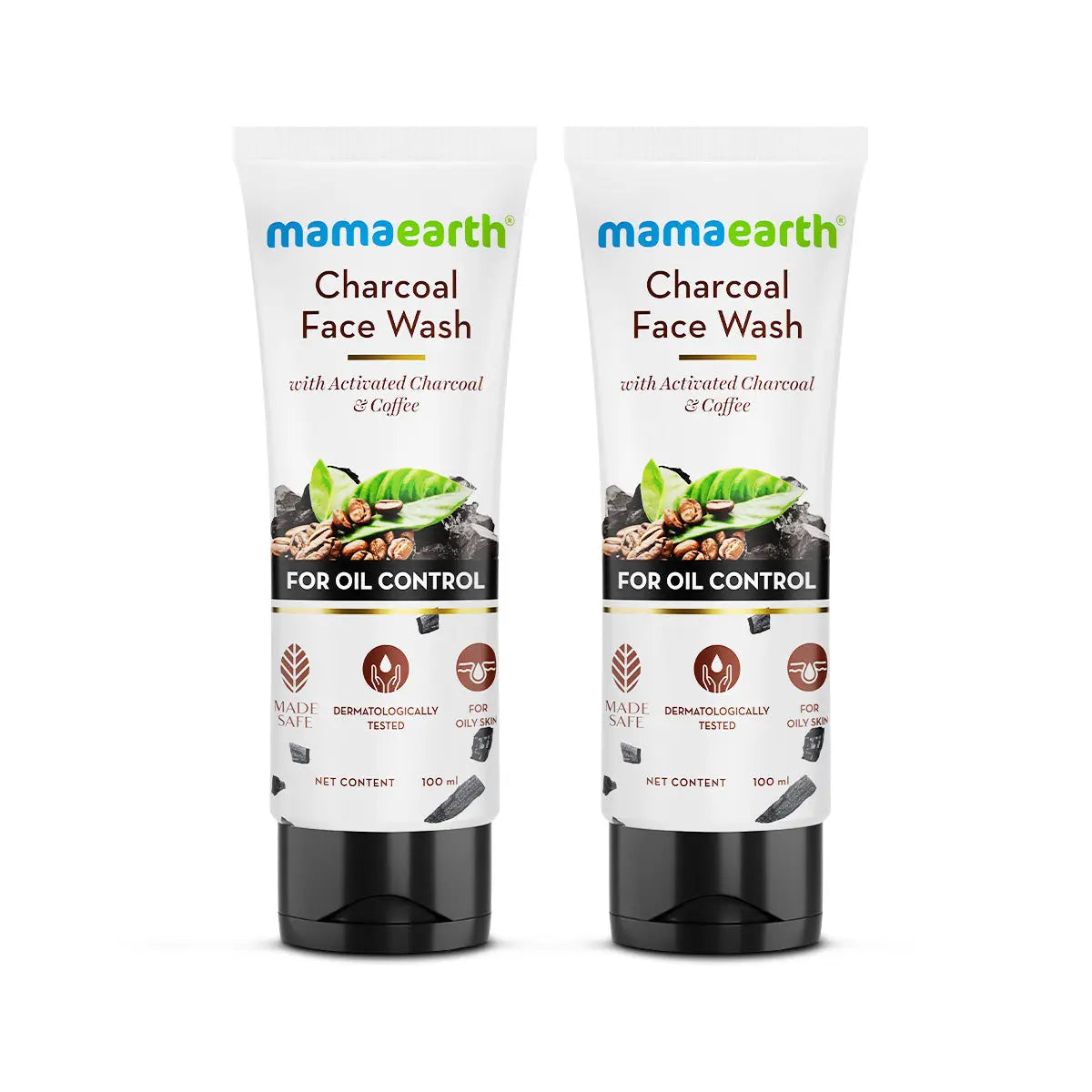 Charcoal Facewash for oil control - 100ml Pack of 2