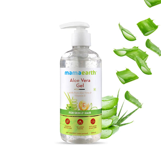 Mamaearth Aloe Vera Gel with Pure Aloe Vera & Vitamin E for Skin and Hair