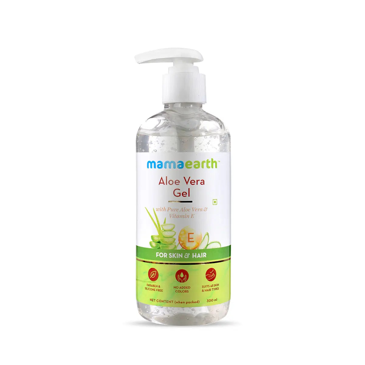 Mamaearth Aloe Vera Gel with Pure Aloe Vera & Vitamin E for Skin and Hair