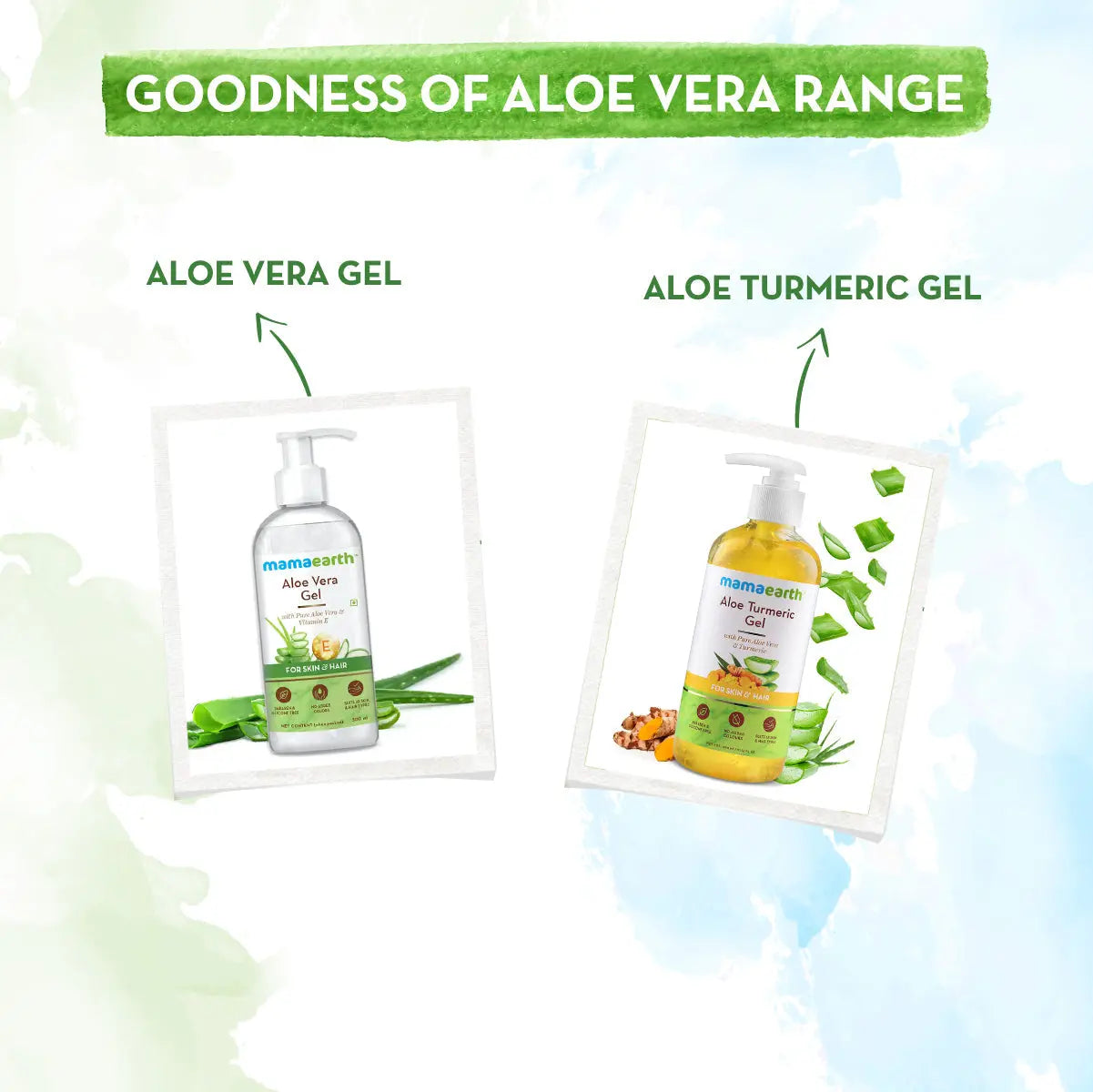 Mamaearth Aloe Vera Gel with Pure Aloe Vera & Vitamin E for Skin and Hair