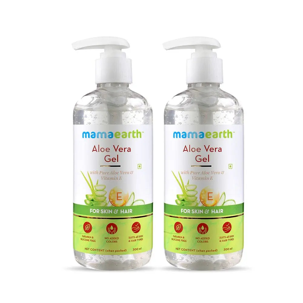 Mamaearth Aloe Vera Gel with Pure Aloe Vera & Vitamin E for Skin and Hair