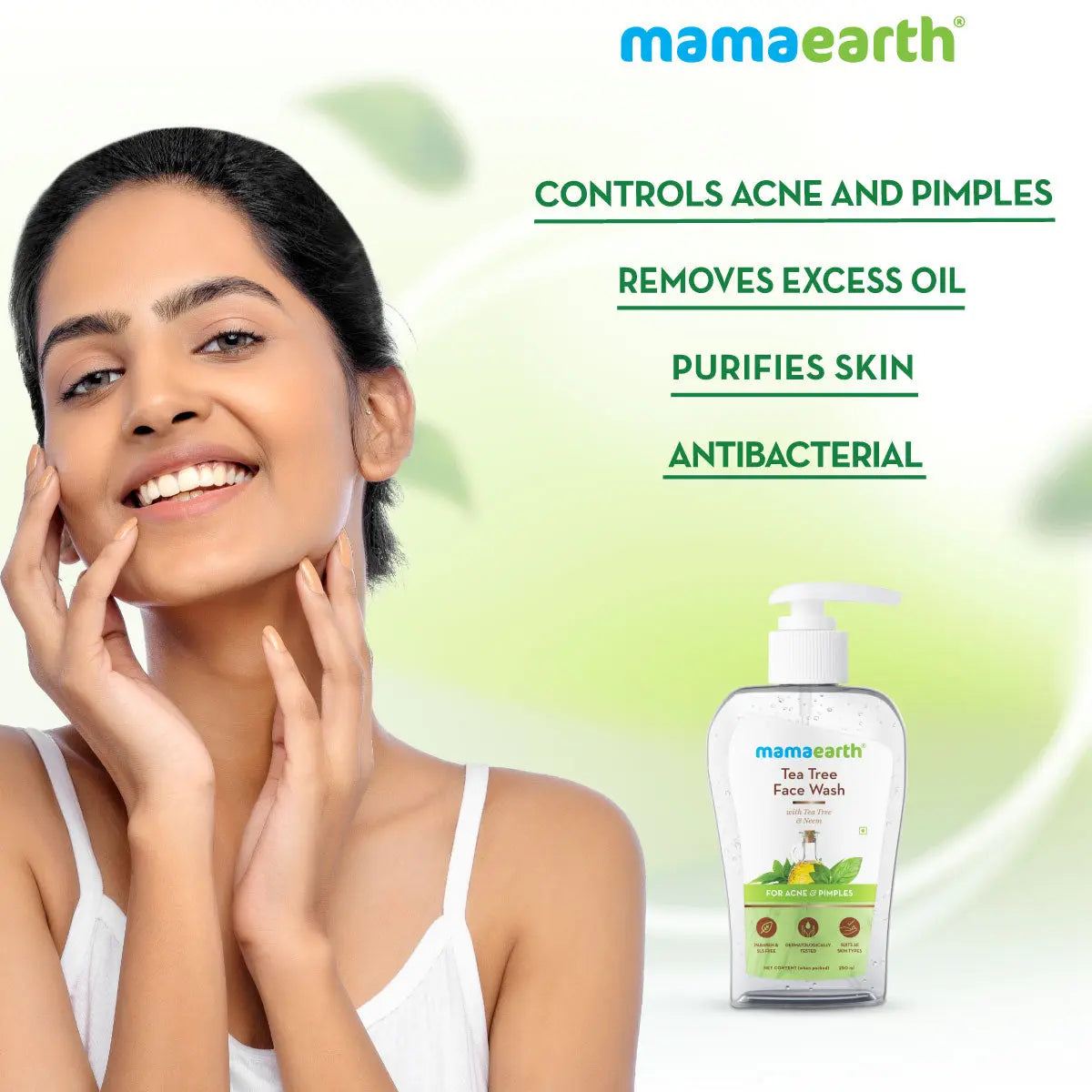 Mamaearth Tea Tree Face wash For Acne & Pimples 250 ml