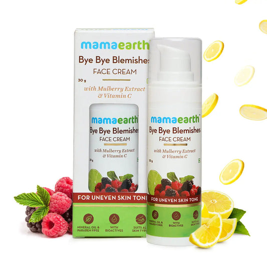 Mamaearth Bye Bye Blemishes Face Cream for Reducing Pigmentation & Blemishes with Mulberry Extract & Vitamin C 30 ml