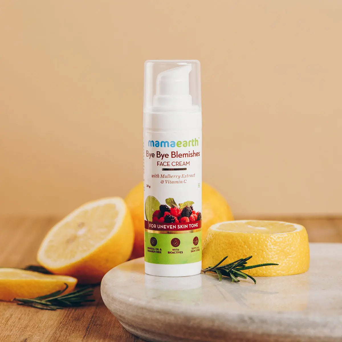 Mamaearth Bye Bye Blemishes Face Cream for Reducing Pigmentation & Blemishes with Mulberry Extract & Vitamin C 30 ml