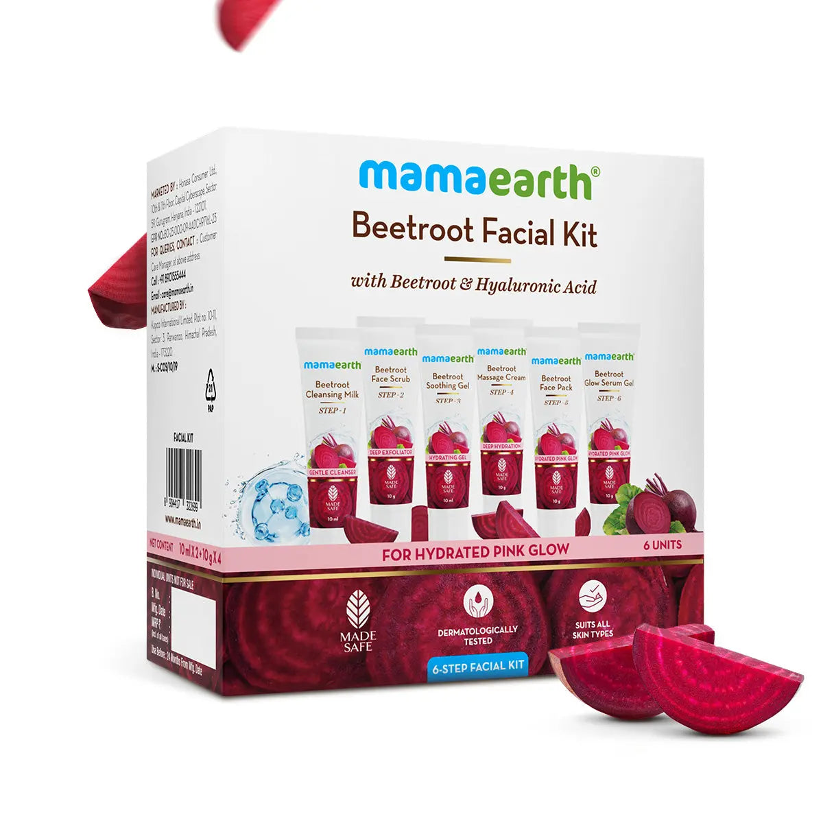 Beetroot Hydraful Facial Kit with 6 Products for Every Skincare Step-10ml Each