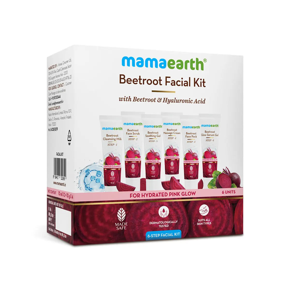 Beetroot Hydraful Facial Kit with 6 Products for Every Skincare Step-10ml Each