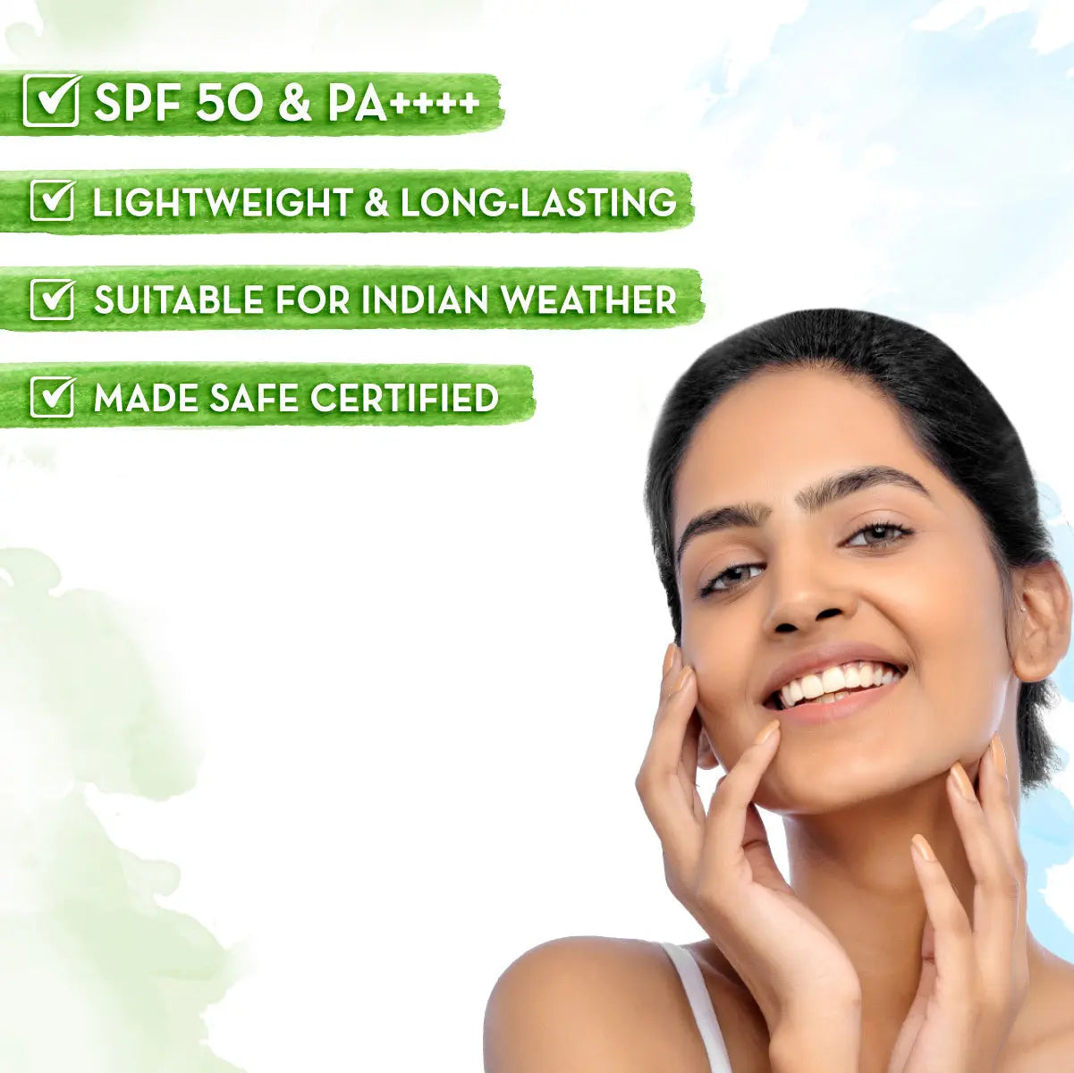 Mamaearth Ultra Light Indian Sunscreen with Carrot Seed Turmeric & SPF 50 PA+++ 80 gm