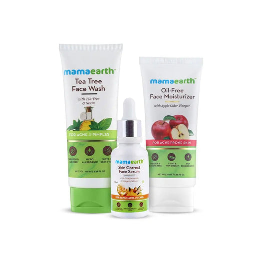 Acne Marks Reduction Kit with Face Wash 100 ml, Serum 30 ml & Moisturizer 80 ml-Complete Skincare Trio