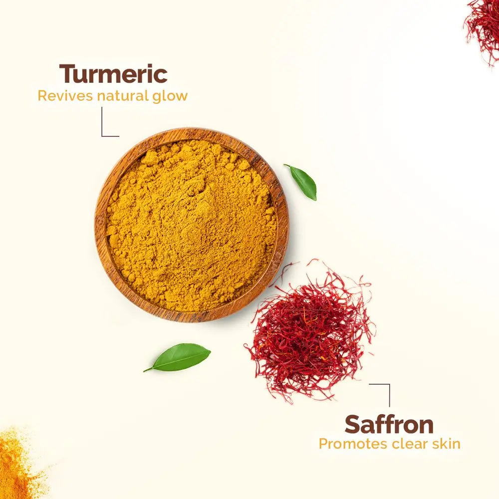 Ubtan Face Wash 100 ml & Ubtan Sunscreen 50 g with Turmeric and Saffron-Combo
