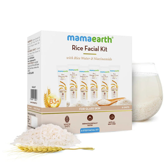 Home Facial Kit with Rice Water for Glowing Skin Care Routine