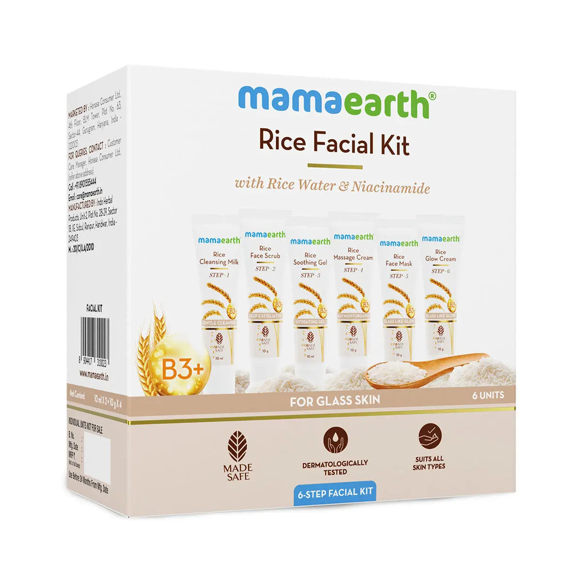 Home Facial Kit with Rice Water for Glowing Skin Care Routine
