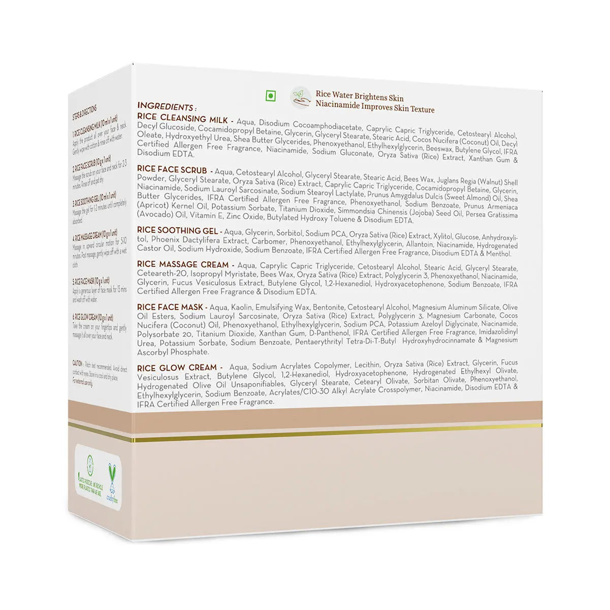 Home Facial Kit with Rice Water for Glowing Skin Care Routine
