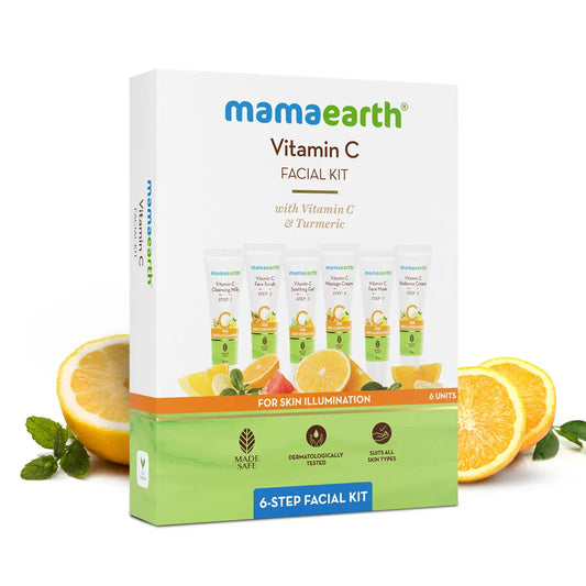 Vitamin C Facial Kit with 6 Products for Every Skincare Step-10ml Each
