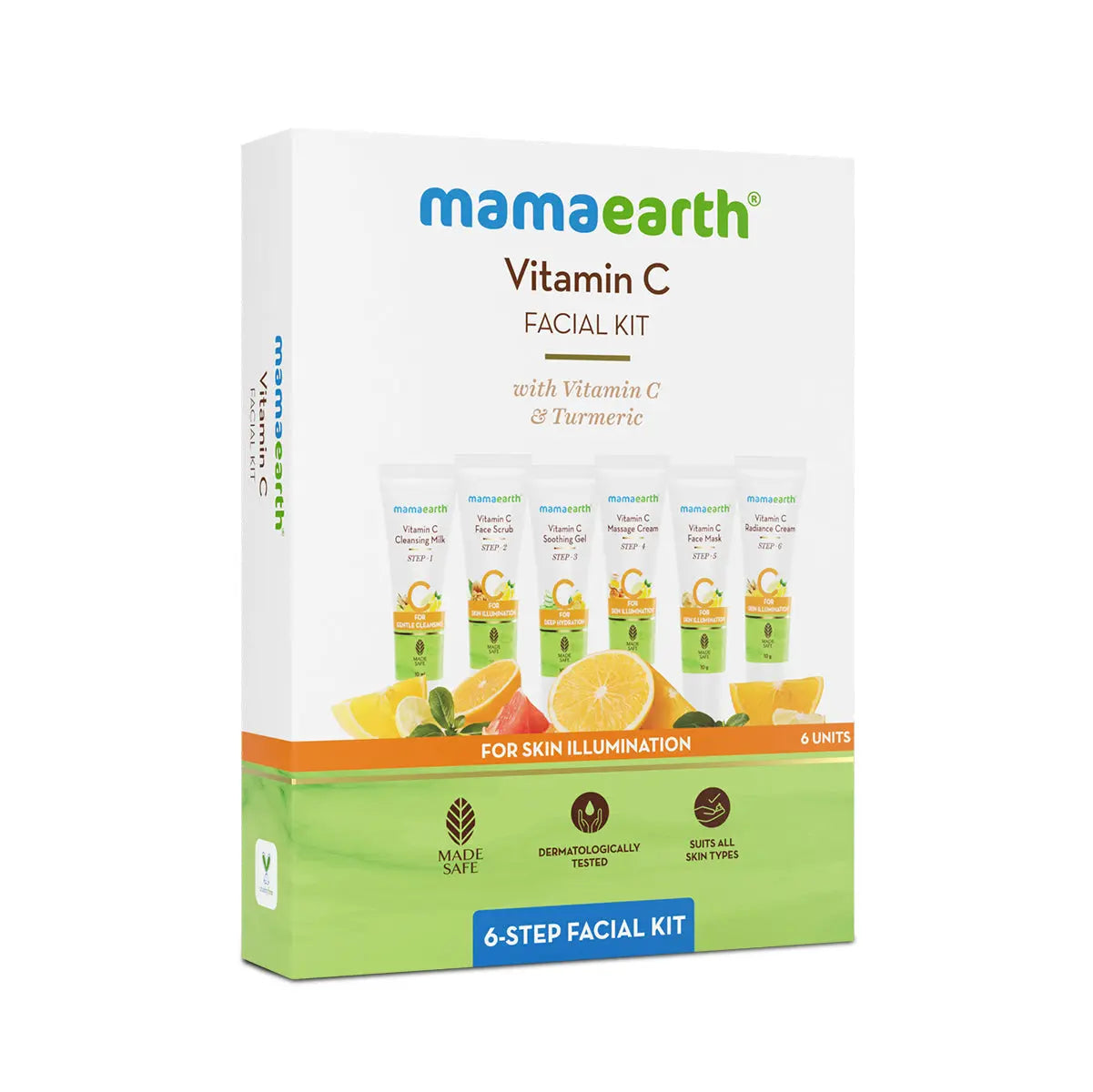 Vitamin C Facial Kit with 6 Products for Every Skincare Step-10ml Each